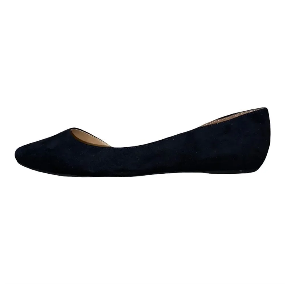 Wild Pair Mabel d'Orsay Black Flats 10M NWB